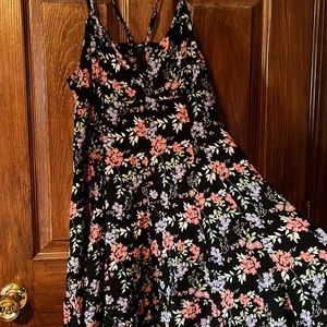 American eagle black and floral dress NWT size 10